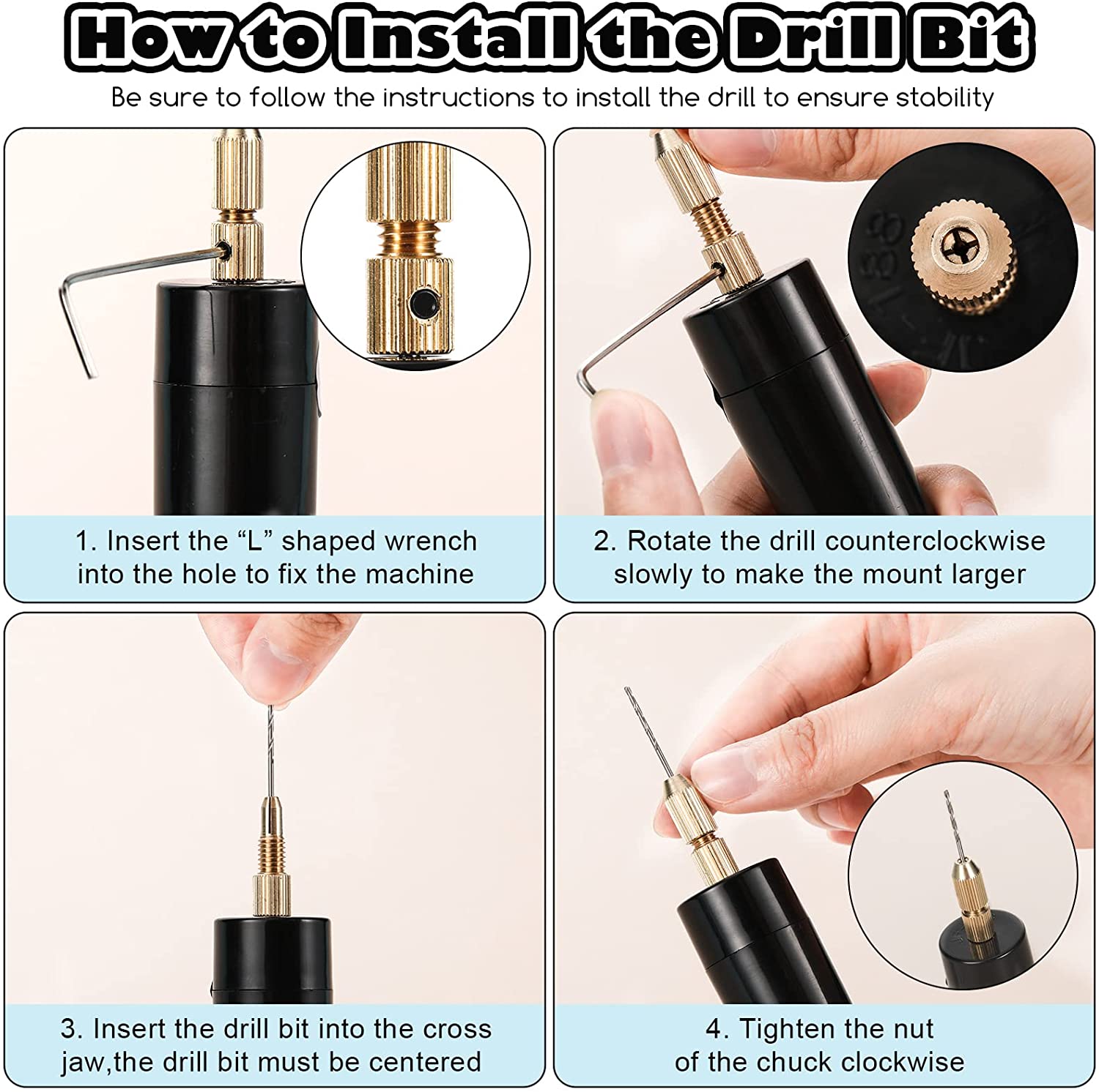 Metal Hand Drill Equipment Resin Epoxy Mold Tools Drill Screw Jewelry Making  1se