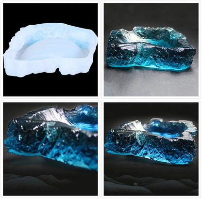Resin Molds Ocean Wave Silicone Molds for Resin Jewelry Tray Molds