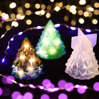 2 Pieces Christmas Tree Resin Molds