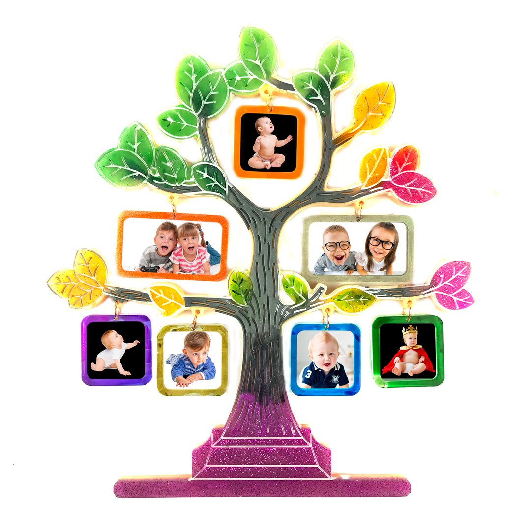 Family Tree Picture Frame Stand Silicone Resin Molds