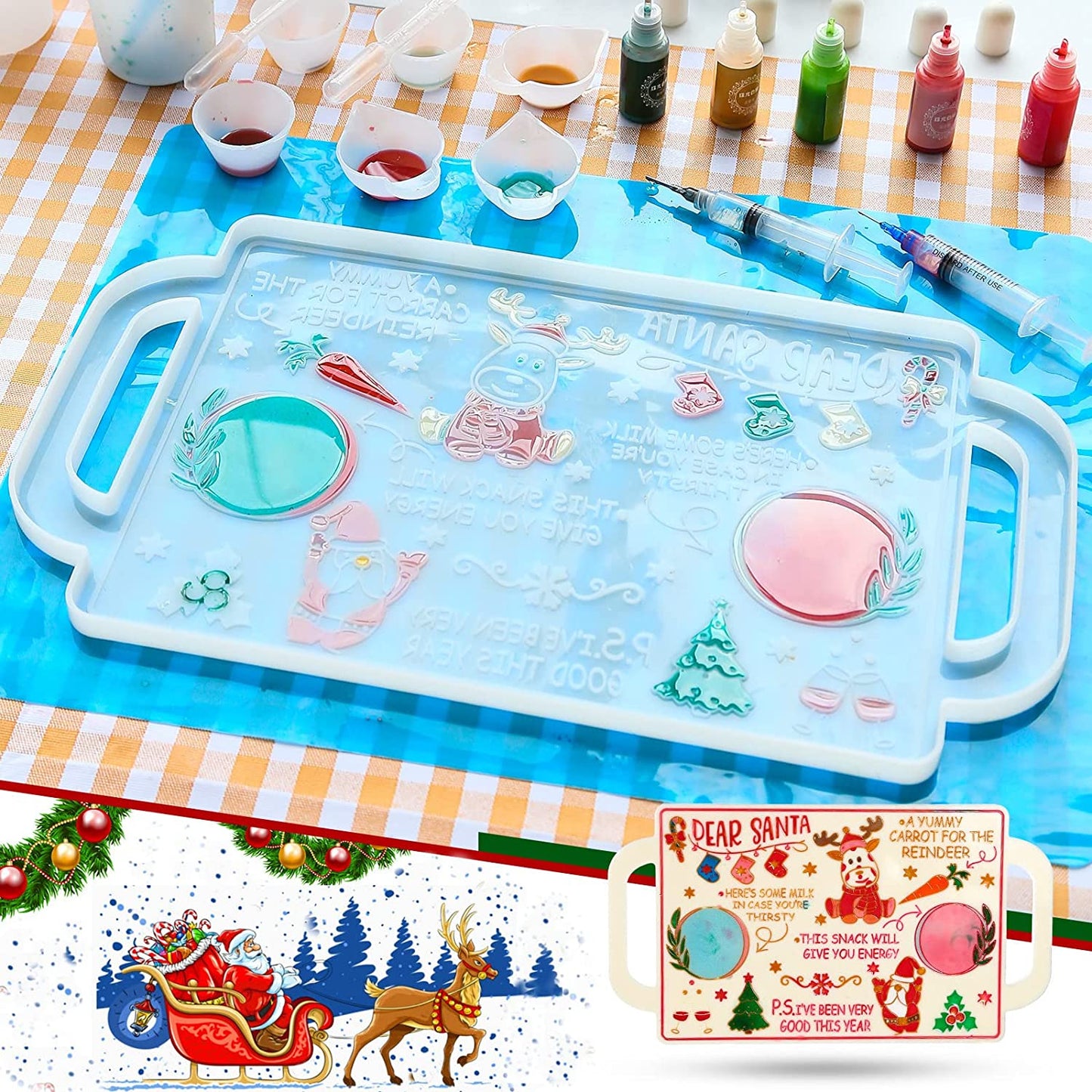 Christmas Tray Resin Mould