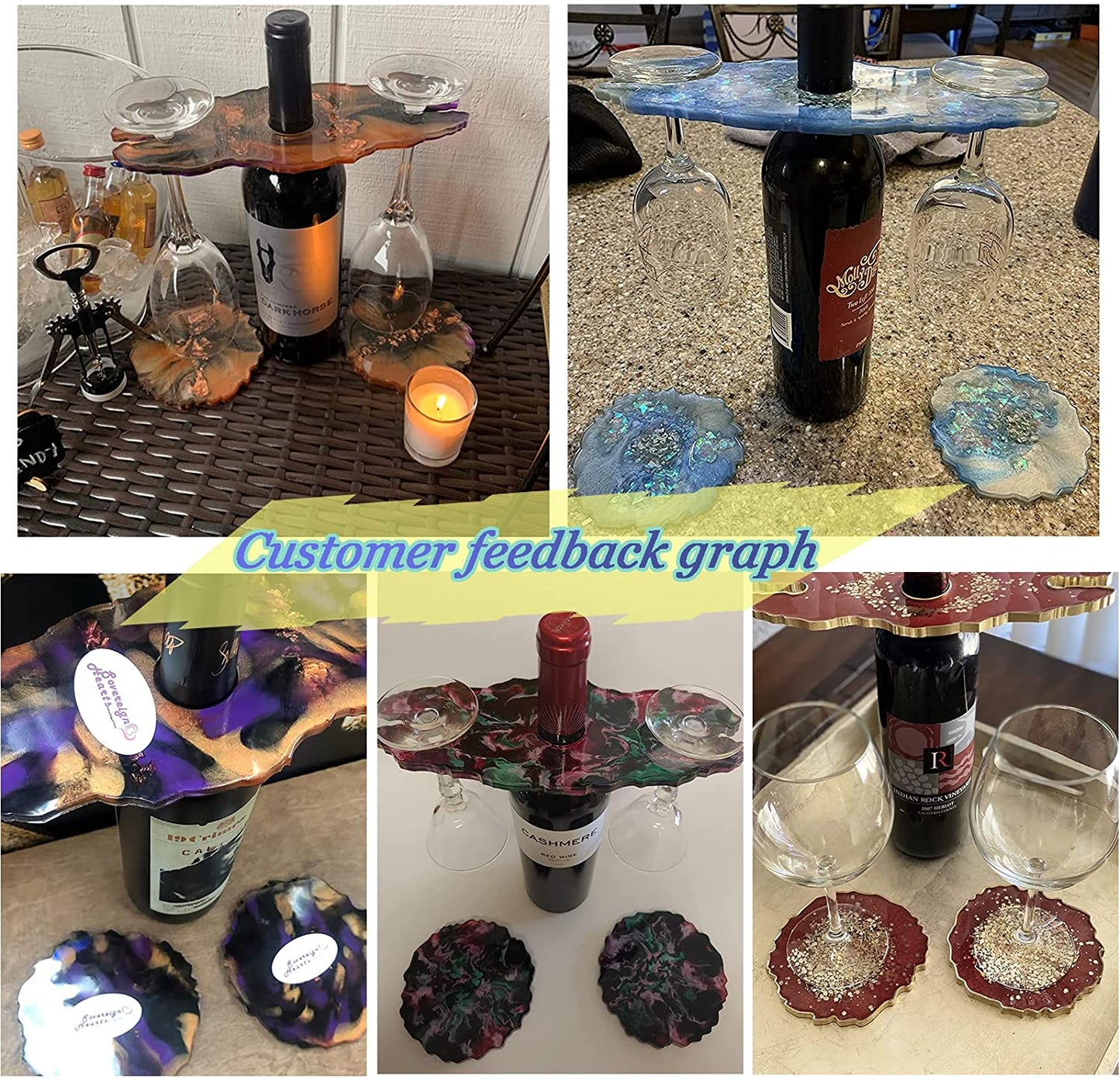 A Set Of Wine Rack Coaster Resin Mold
