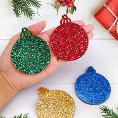 4 Pcs Christmas Ornaments Round Shape Pendant Epoxy Resin Molds