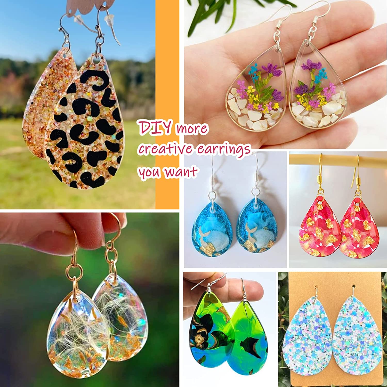 Tear Drop Earring Resin Molds Silicone Resin Jewelry Molds