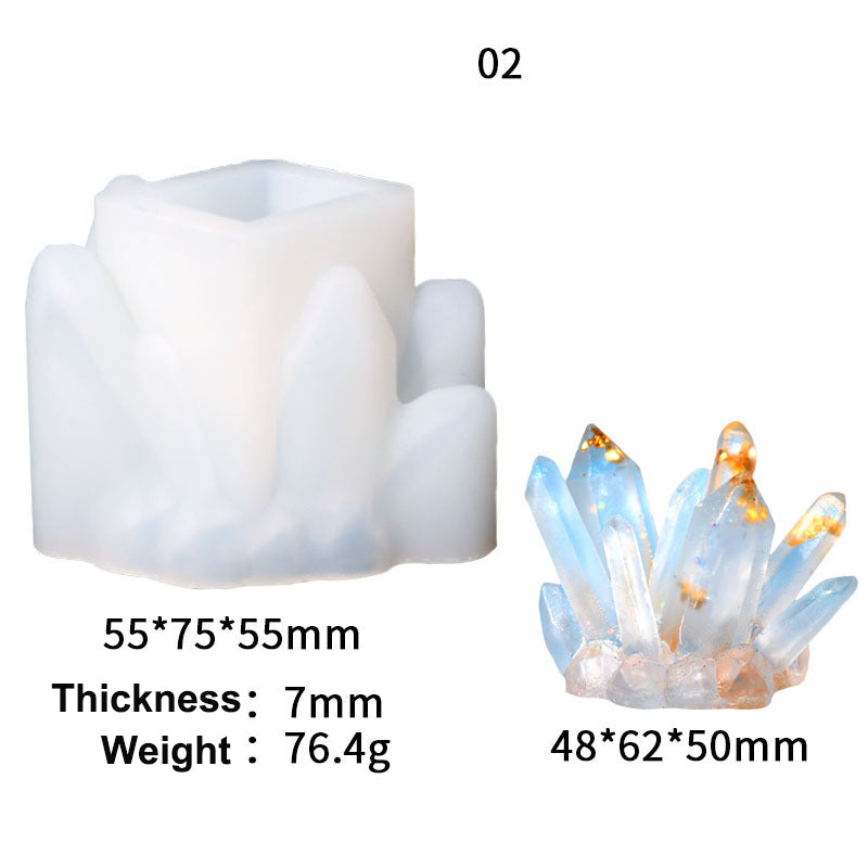 11 Different Shapes of Crystal Resin Mold Crystal Desktop Ornaments