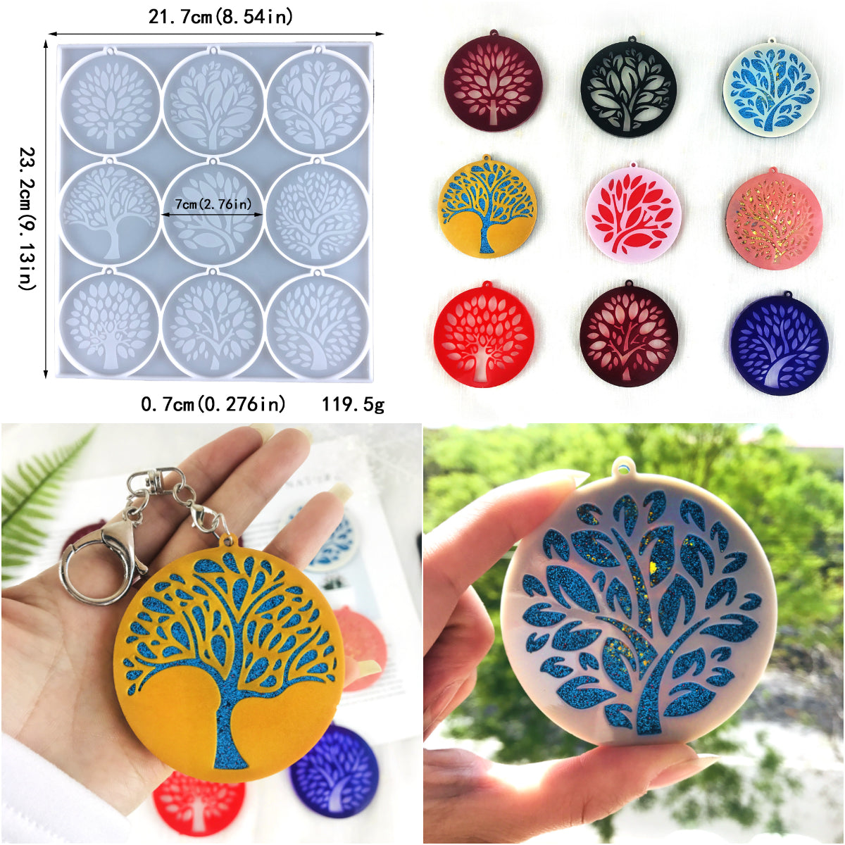 Tree of Life Keychain Accessories Decorative Resin Mold