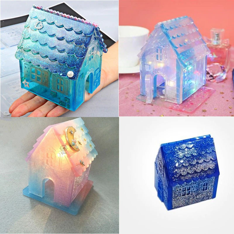 Princess Castle Epoxy Resin Molds Villa UV Resin Molds Silicone Christmas  House Epoxy Moulds for Diy Jewelry Making Finding 
