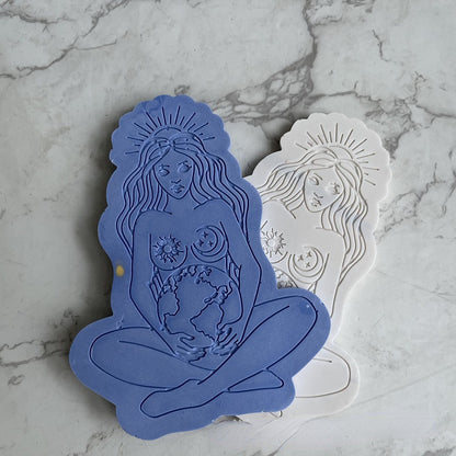 Goddess Earth Coaster Mold Mother's Day Gift Home Decorations