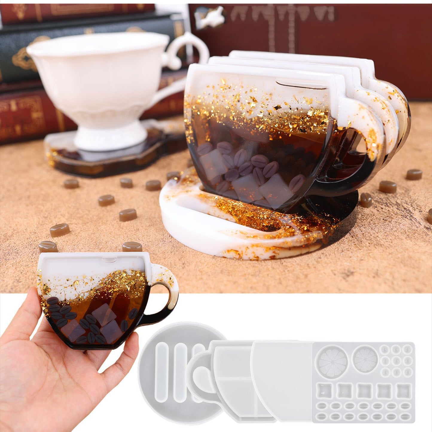Cup Shape Coaster Coffee Coaster Set Resin Molds