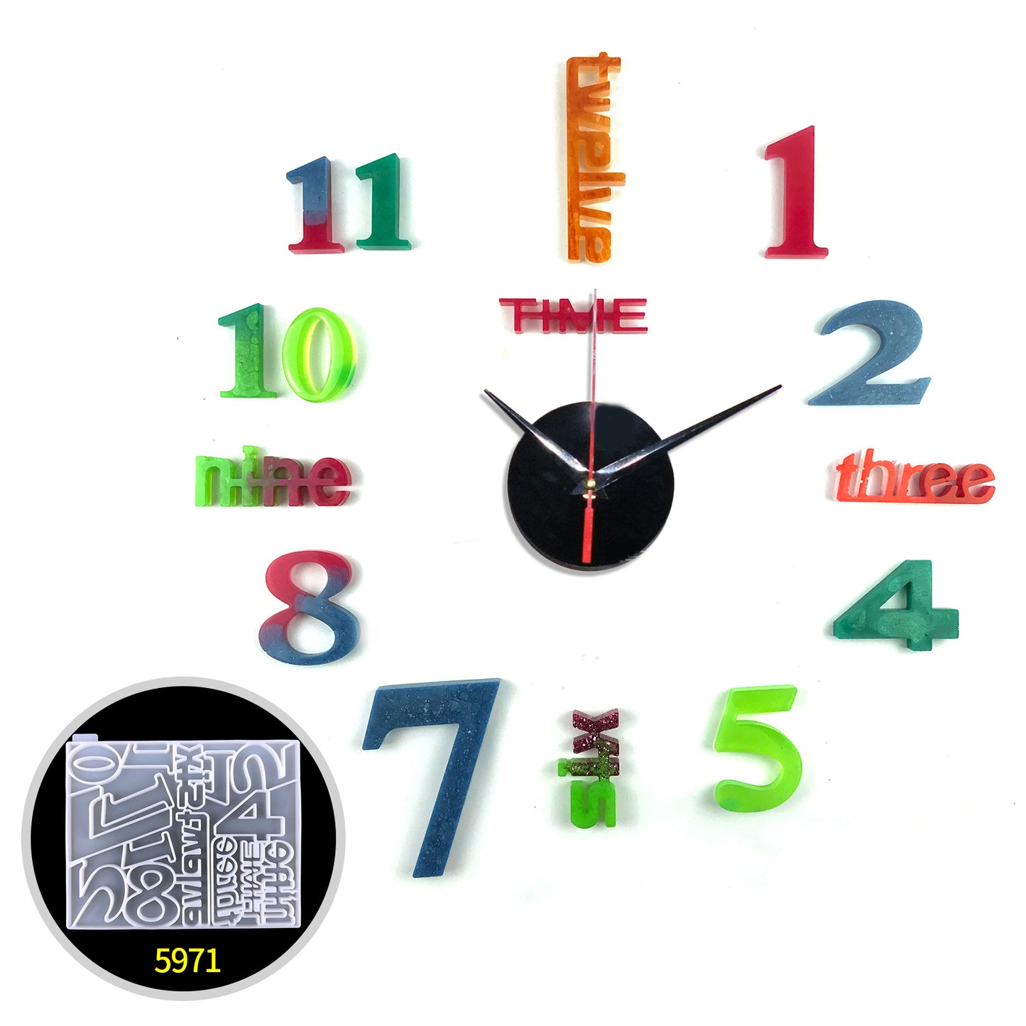 Digital Watch Resin Mold With Watch Core