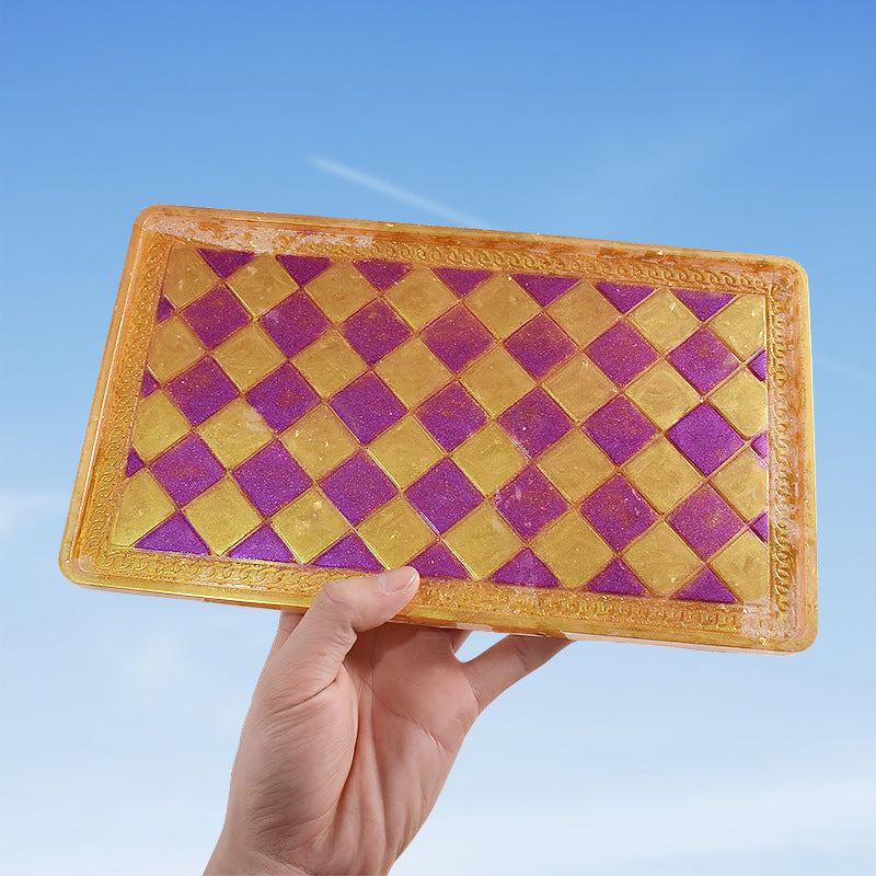 Rectangular Chessboard Tray Resin Mold