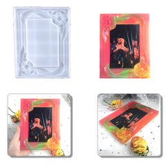 Flower Square Photo Frame Resin Mold