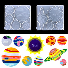 Solar System Planet Ornament Resin Mold Coaster