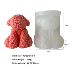 Rose Bear Rabbit Teddy Dog Ornament Resin Mold