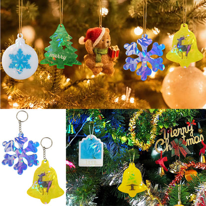 Laser Christmas Tree Snowflake Moose Decoration Resin Mold