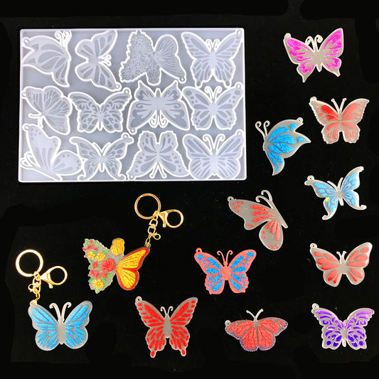 Butterfly Keychain Pendant Decoration Resin Mold