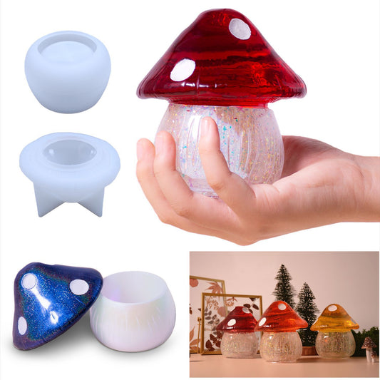 Mushroom Shape Storage Box Resin Mold
