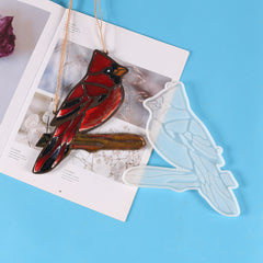 Cardinal Ornaments Doves Hanging Butterfly Flower Decorations Resin Mold