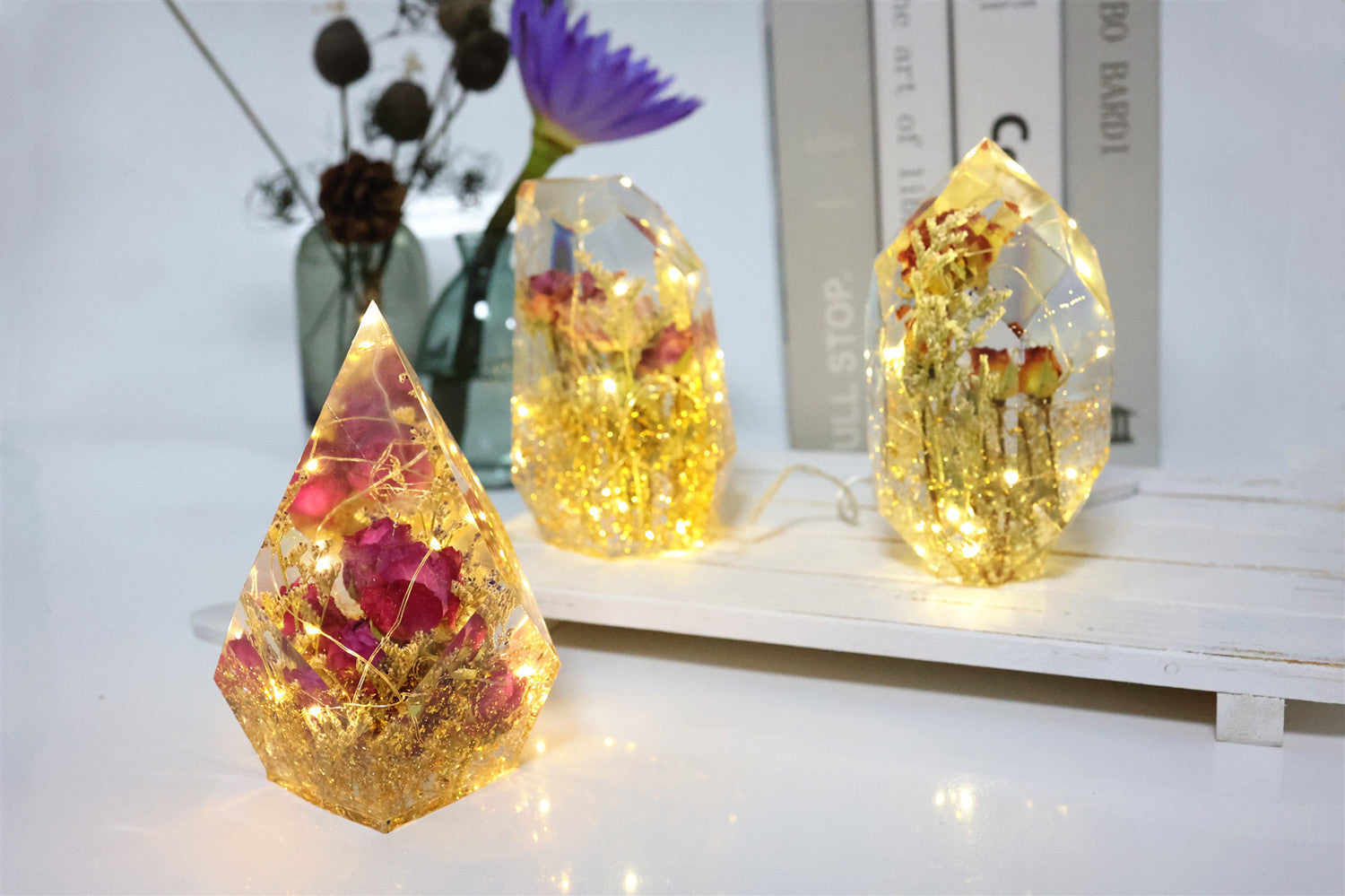 Large Crystal Gemstone  Ornament Resin Molds