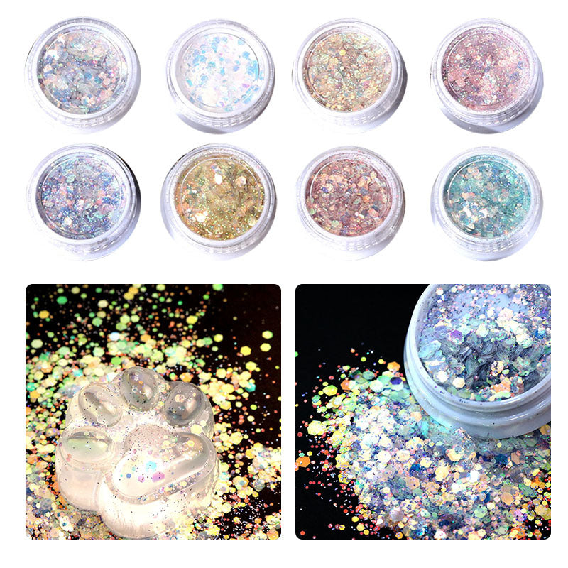 8 Colors Glitter Powder Mermaid Girl Glitter