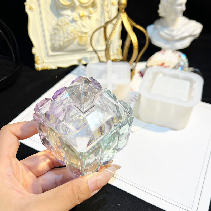 Square Storage Box Mold Diamond Veneer