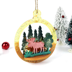 Christmas Decorations Patchwork Hanging Resin Mold