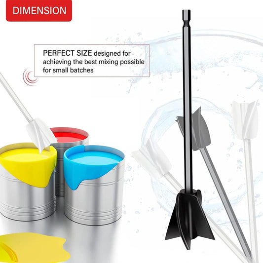 Paint,Epoxy Resin,Mud Power Mixer Blade Drill Tool for Mixing 1.4" Plastic Paddle Replace Resin Mixer Drill Attachment