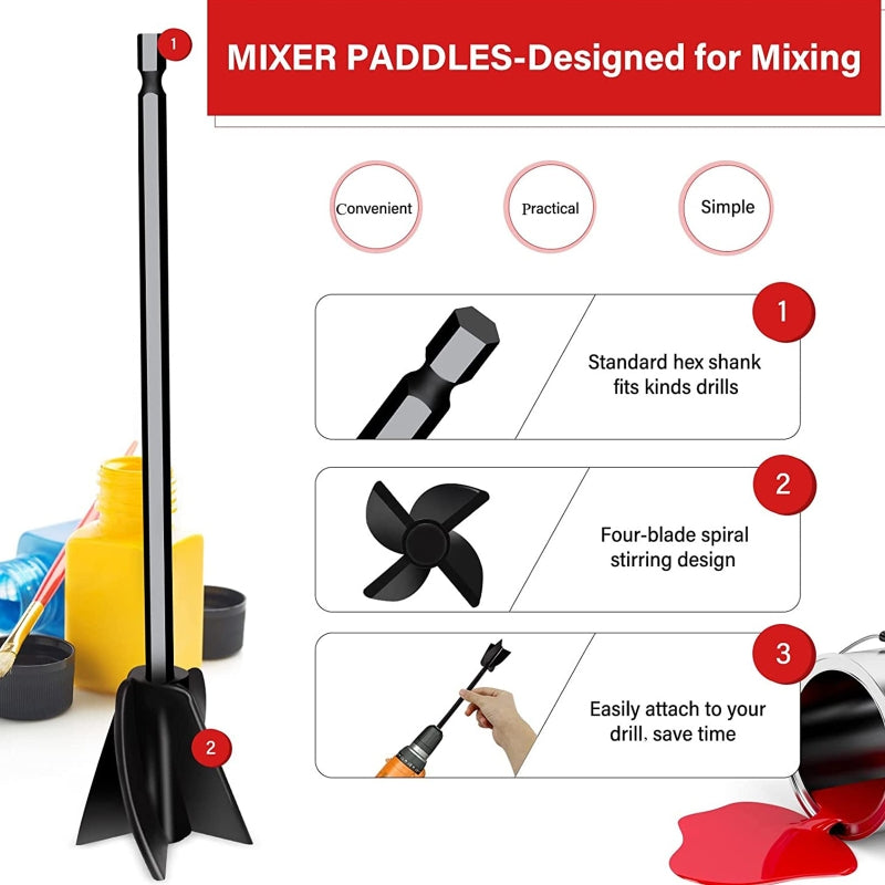 Paint,Epoxy Resin,Mud Power Mixer Blade Drill Tool for Mixing 1.4 Pla –  IntoResin