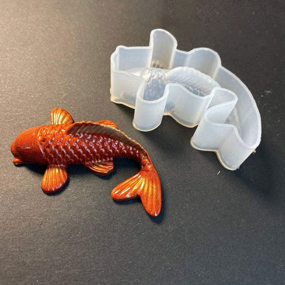 Resin Golden Fish Mold, Soft Silicone for Resin Casting