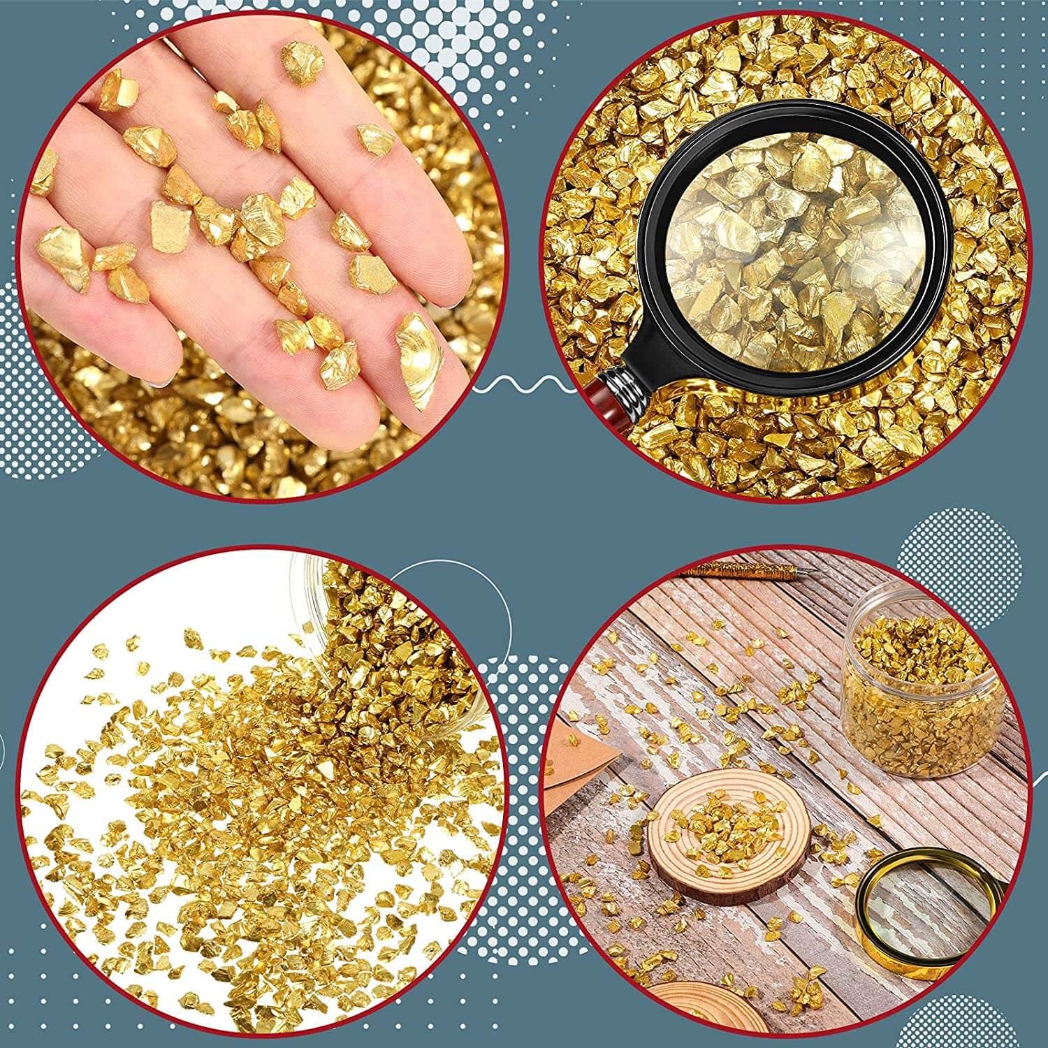 (US ONLY)Irregular Polished Crushed Glass, 100g Metallic Glass Chips for DIY Decoration (US ONLY) - IntoResin