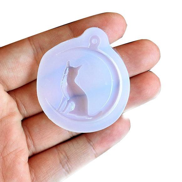 Cat Silicone Mold For Resin Cat On Moon - IntoResin