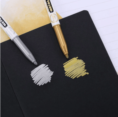Gold And Silver Paintbrush Epoxy Resin Handicraft Stroke Pen(2 pcs) - IntoResin