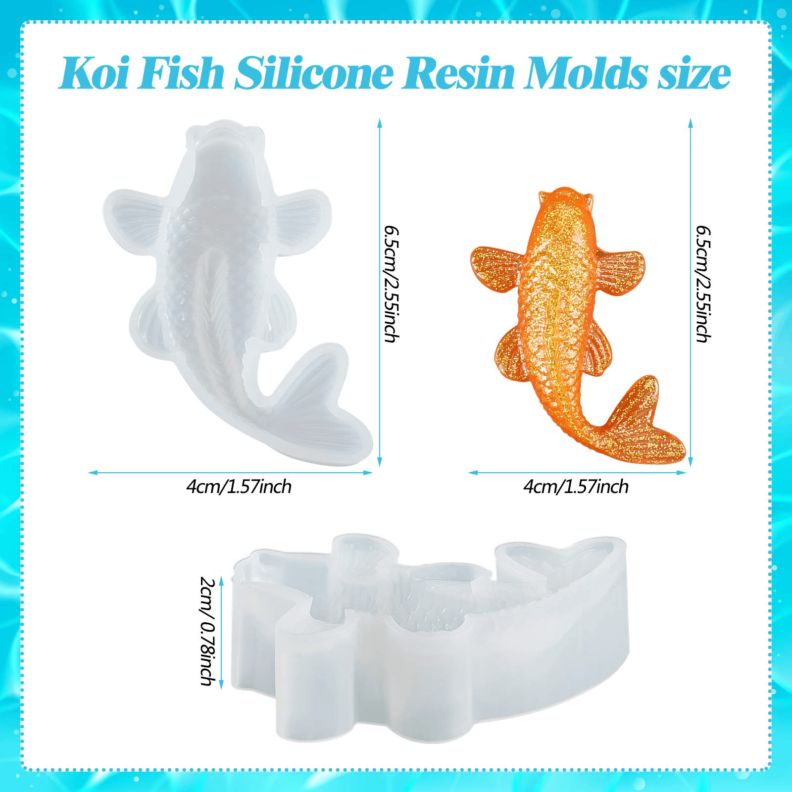 Resin Golden Fish Mold, Soft Silicone for Resin Casting - IntoResin