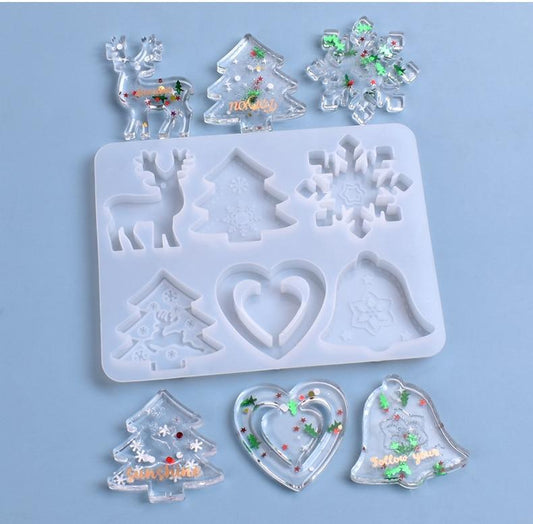 6 IN 1 Christmas Holiday Resin Molds - IntoResin