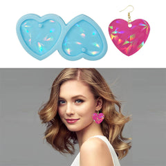 Resin Laser DIY Love Earring Jewelry Mold Perfect Gift